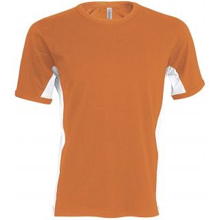 T-shirt bicolore manches courtes Tiger K340 - Orange / White