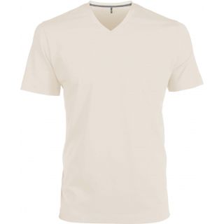 T-shirt homme manches courtes col V K357 - Light Sand