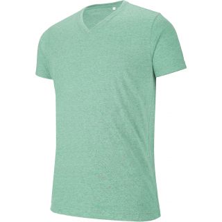T-shirt homme col V "mélange" manches courtes K367 - Green Heather