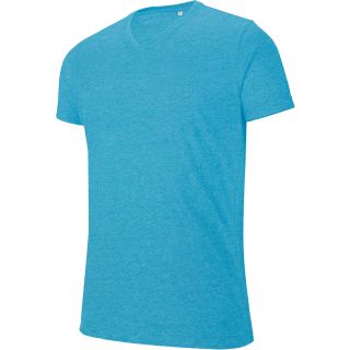T-shirt homme col V "mélange" manches courtes K367 - Tropical Blue Heather