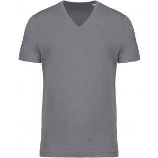 T-shirt homme coton bio col V K376 - Storm Grey