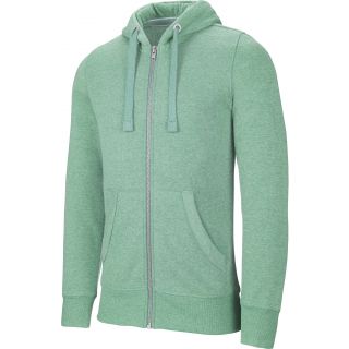 Sweat-shirt homme zippé capuche "mélange" K460 - Green Heather