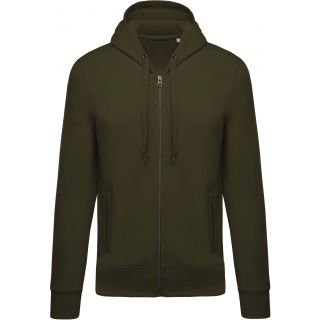 Sweat-shirt homme bio zippé capuche K484 - Mossy Green