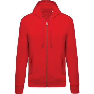 Sweat-shirt homme bio zippé capuche K484 - Red