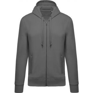 Sweat-shirt homme bio zippé capuche K484 - Storm Grey