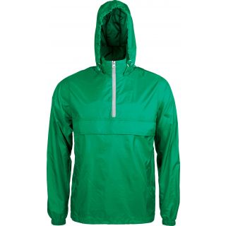 Coupe vent 1/4 zip K602 - Kelly Green / White