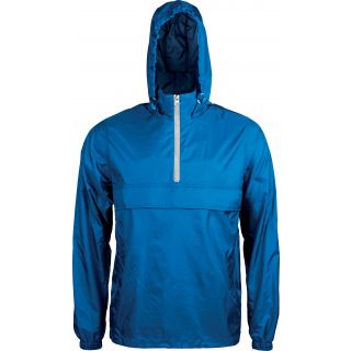 Coupe vent 1/4 zip K602 - Light Royal Blue / White