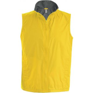 Bodywarmer doublé polaire Record K679 - Yellow / Grey