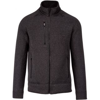 Veste homme chinée ouverture zippée K9106 - Dark Grey Melange
