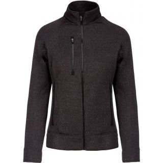 Veste femme chinée ouverture zippée K9107 - Dark Grey Melange