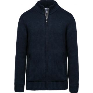 Cardigan doublé polaire K959 - Navy Heather