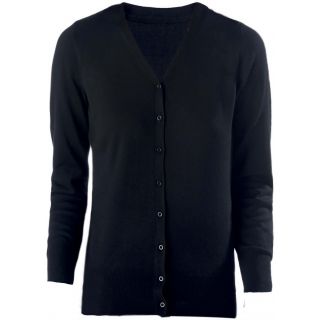 Cardigan femme boutonné K972 - Black-S