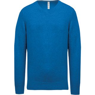 Pullover premium col V K982 - Mykonos Blue Heather