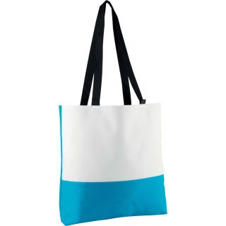 Sac cabas porte documents KI0238 - Turquoise / White