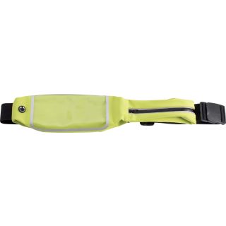 Ceinture porte smartphone double poche KI0341 - Fluorescent Yellow