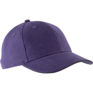 Casquette 6 panneaux Orlando KP011 - Purple / Dark Grey