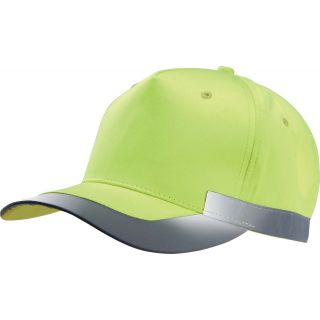 Casquette fluorescente 5 panneaux KP123 - Fluorescent Yellow de travers