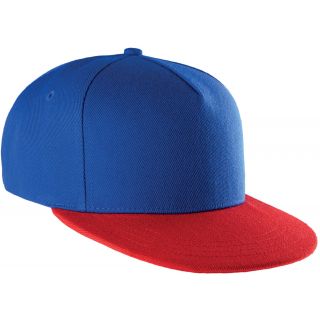 Casquette Snapback 5 panneaux KP129 - Royal Blue / Red-One Size
