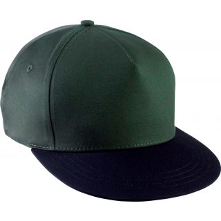 Casquette Snapback 5 panneaux KP139 - Forest Green / Black