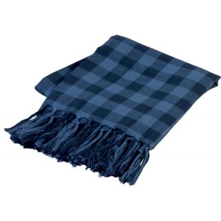 Étole avec franges KP415 - Navy / Warm Navy