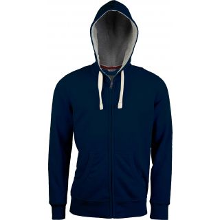 Sweat-shirt homme à capuche zippé Vintage KV2300 - Vintage Navy