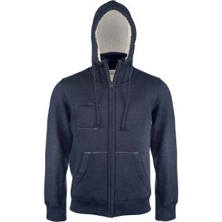 Sweat-shirt à capuche doublé sherpa unisexe KV2310 - Navy Heather