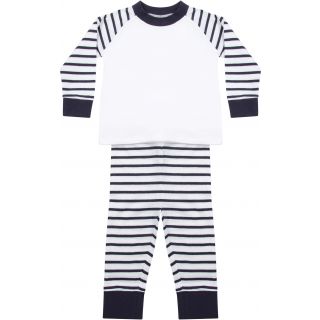 Pyjama à rayures LW072 - Navy / White