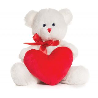 Peluche Ours Cœur - Cream