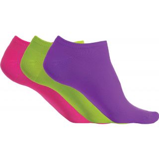 Socquettes microfibre PA033 - Bright Violet / Fluorescent Green / Fluorescent Pink
