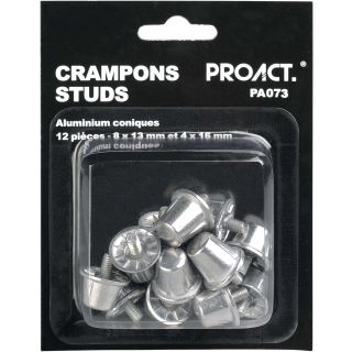 Boîte de 12 crampons alu coniques PA073 - Silver-8x13 mm + 4x16mm