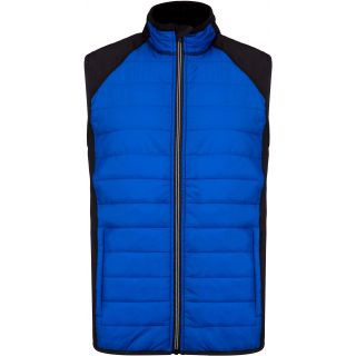 Veste sport sans manches bi-matière PA235 - Dark royal Blue / Black