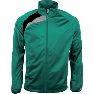 Veste de survêtement unisexe PA306 - Dark Green / Black / Storm Grey