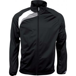 Veste de survêtement enfant PA307 - Black / White / Storm Grey