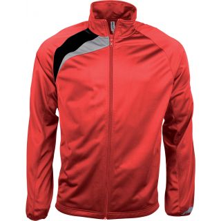 Veste de survêtement enfant PA307 - Sporty Red / Black / Storm Grey