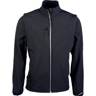 Veste softshell sport manches amovibles unisexe PA323 - Black
