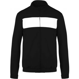 Veste de survêtement enfant PA348 - Black / White