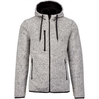 Veste homme chinée à capuche PA365 - Light Grey Melange