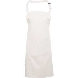 Tablier à bavette "Colours" avec poche PR154 - White