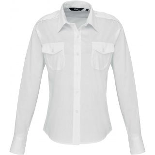 Chemise manches longues femme Pilote PR310 - White
