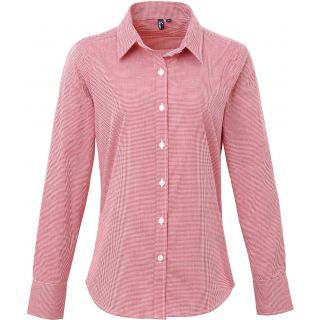 Chemise femme micro carreaux "Vichy" PR320 - Red