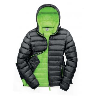 Doudoune femme à capuche Snowbird R194F - Black / Lime
