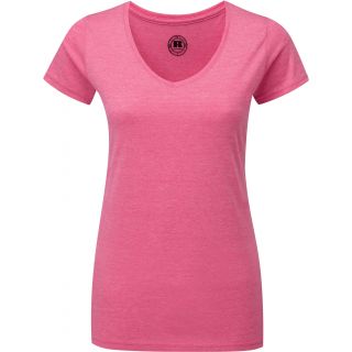 T-shirt femme col V RU166F - Pink Marl