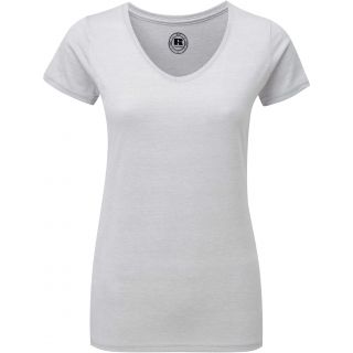 T-shirt femme col V RU166F - Silver Marl