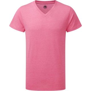 T-shirt homme col V RU166M - Pink Marl