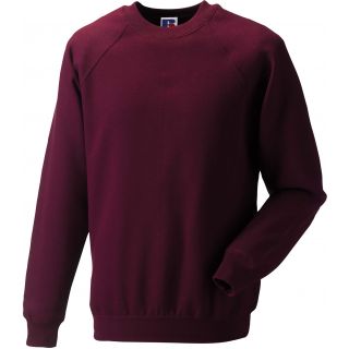 Sweat-shirt homme manches raglan RU7620M - Burgundy