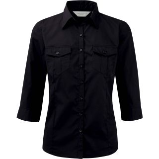 Chemise manches 3/4 femme twill roll RU918F - Black
