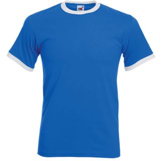 T-shirt homme Ringer Valueweight SC61168 - Royal Blue / White