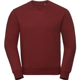 Sweat-shirt homme col rond authentic chiné - Brick Red Melange