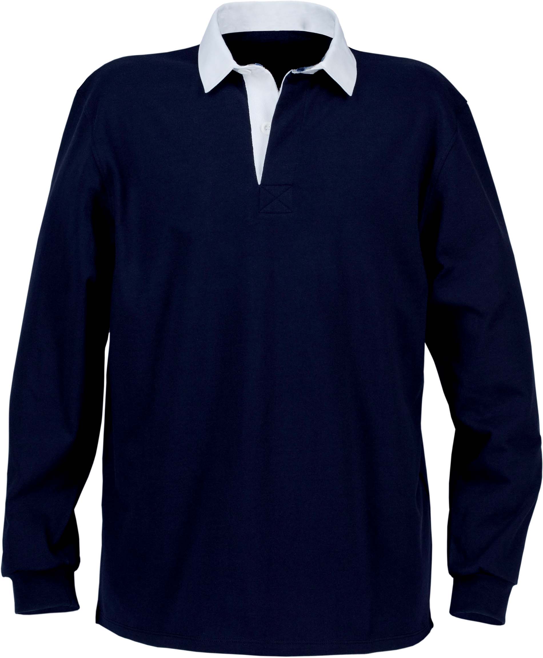 Polo homme rugby uni col blanc K217 - Navy