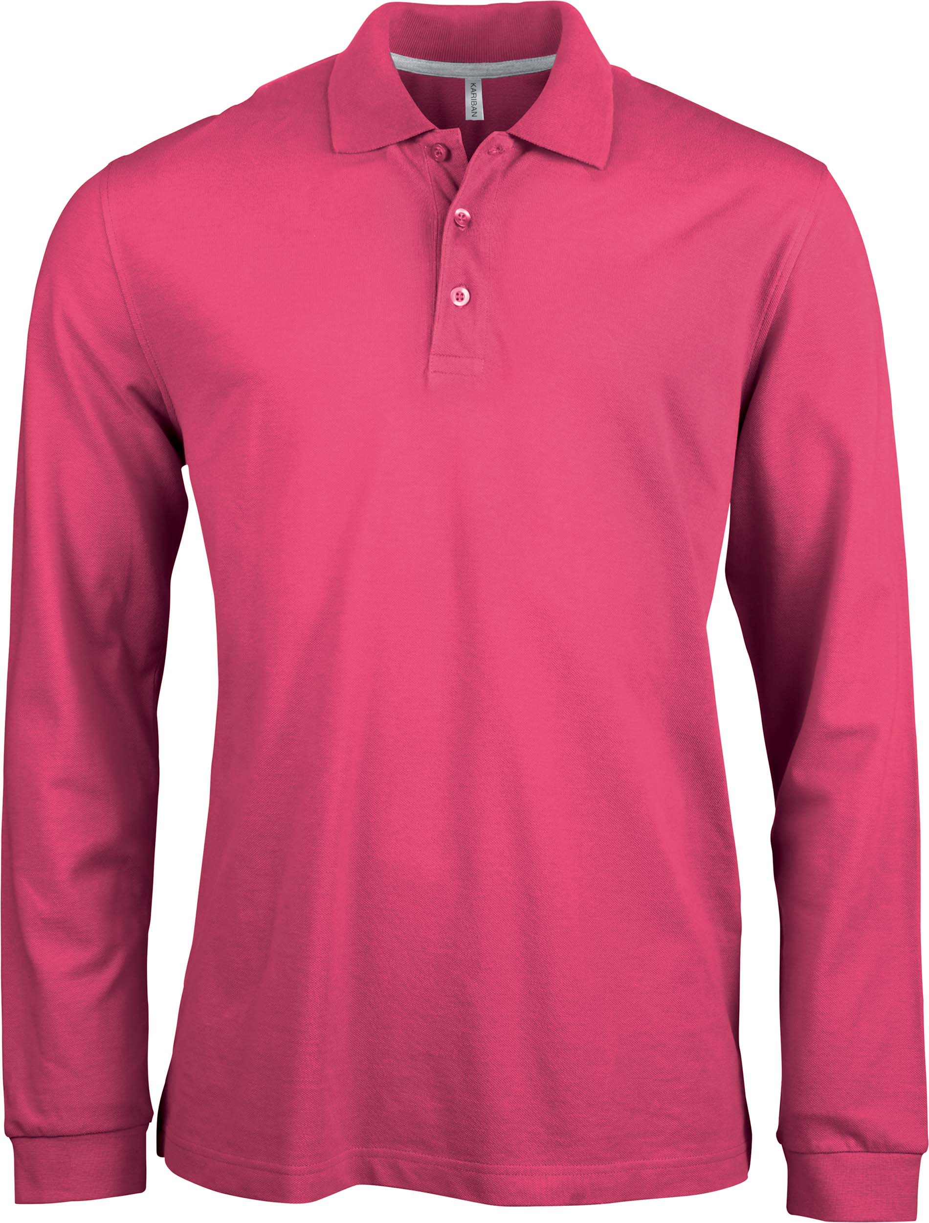 Polo homme manches longues K243 - Fuchsia